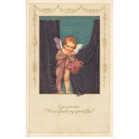 n°24147 - Flatscher - Angelot derrière un rideau