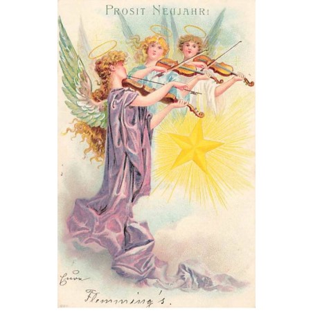 n°24149 - Prosit Neujahr - Anges jouant du Violon