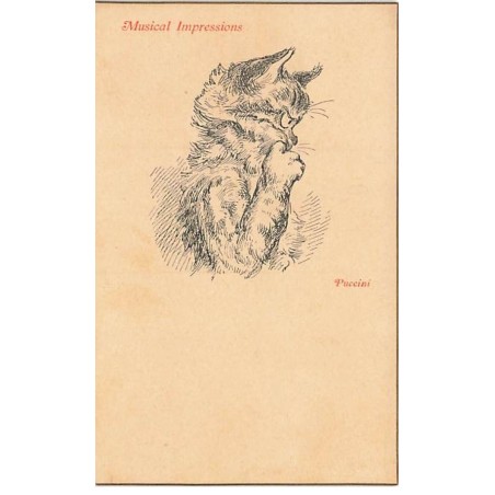 n°24167 - Animaux - Chat - Musical Impressions - Puccini