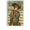n°2419 - Femme avec chapeau et fourrure