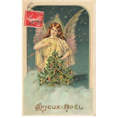 n°24191 - Joyeux Noël - Ange gardien près d'un sapin
