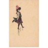 n°24201 - Illustrateur - MM Vienne n°35 - Jeune femme portant un chapeau à plume et un boa