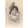 n°24206 - Illustrateur - Bottaro - Jeune femme portant un chapeau à plume