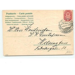 n°11743 - Carte Fantaisie Gaufrée - Godt Nytt Ar - Nain, Lutin faisant de la balancelle avec un Cochon