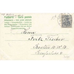 n°24221 - Carte Gaufrée - Prosit Neujahr 1904 - Jeune femme trinquant et tenant des cochons en laisse