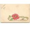 n°11747 - Carte Fantaisie Gaufrée - Art Nouveau - Coquelicot et Paysage