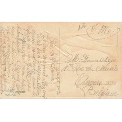 n°24240 - Carte Gaufrée - Fantaisie - Clochard portant un pot avec des chardons