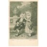 n°24241 - Fantaisie - A. Dreher - Chanson d'Amour - Chats habillés, l'un jouant la sérénade pour l'autre - Cat