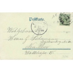 n°24246 - Fantaisie - Homme saluant une baigneuse marchant dans la mer
