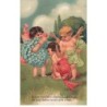 n°24250 - Carte Gaufrée - Serie 8032 - Ce coeur à mes désirs n'est pas encore conforme - Angelots