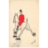 n°24253 - Illustrateur - E. Gabard - Cavalier casaque rouge sur son cheval - MM Vienne n°384