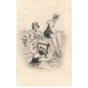 n°24260 - Illustrateur - Jeunes femmes jouant dans la mer - Baigneuse