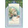 n°24270 - Carte Gaufrée - Noël - A Merry Christmas -Père Noël apportant des cadeaux à un enfant endormi