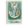 n°10099 - Carte Fantaisie - Fröhliche Weihnachten - Ange Gardien et Angelots sur un croissant de lune