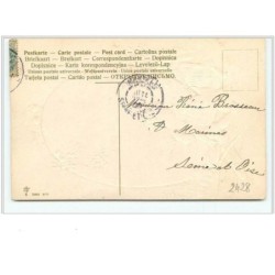 n°2428 - Carte Gaufrée - Joyeuses Pâques - Angelot taillant ses flèches devant un oeuf
