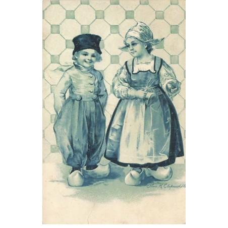 n°24286 - Illustrateur - E. H. Clapsaddle - Deux jeunes hollandais
