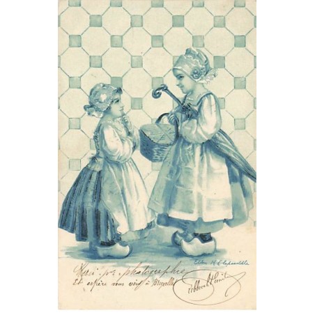 n°24287 - Illustrateur - E. H. Clapsaddle - Deux jeunes filles hollandaises