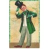 n°24296 - Carte Gaufrée - Clapsaddle - The top o'the Momin' to you - Homme en costume et portant un haut de forme