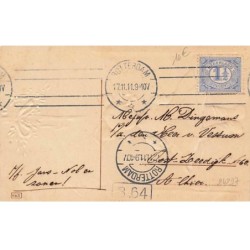 n°24297 - Carte Gaufrée - Clapsaddle - Hartelijk Gefeliciteerd - Fillette assise sous du gui