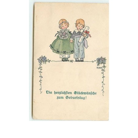 n°11755 - Carte Illustrateur - Pauli Ebner - MM Vienne n°1186 - Enfants se tenant par la main