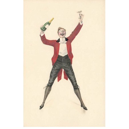 n°24313 - Illustrateur - MM Vienne n°405 - Homme trinquant avec du champagne