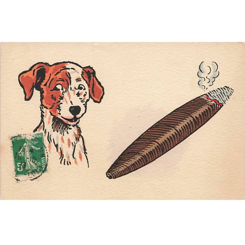 n°24314 - Illustrateur - MM Vienne n°755 - Chien près d'un cigare fumant