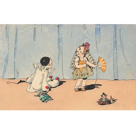n°24316 - Illustrateur - MM Vienne n°918 - Enfants déguisés en Pierrot et Colombine