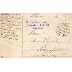 n°24325 - Carte Gaufrée - Nouvel An - Hommes en costume ayant trop bu, un assis sur un tonneau