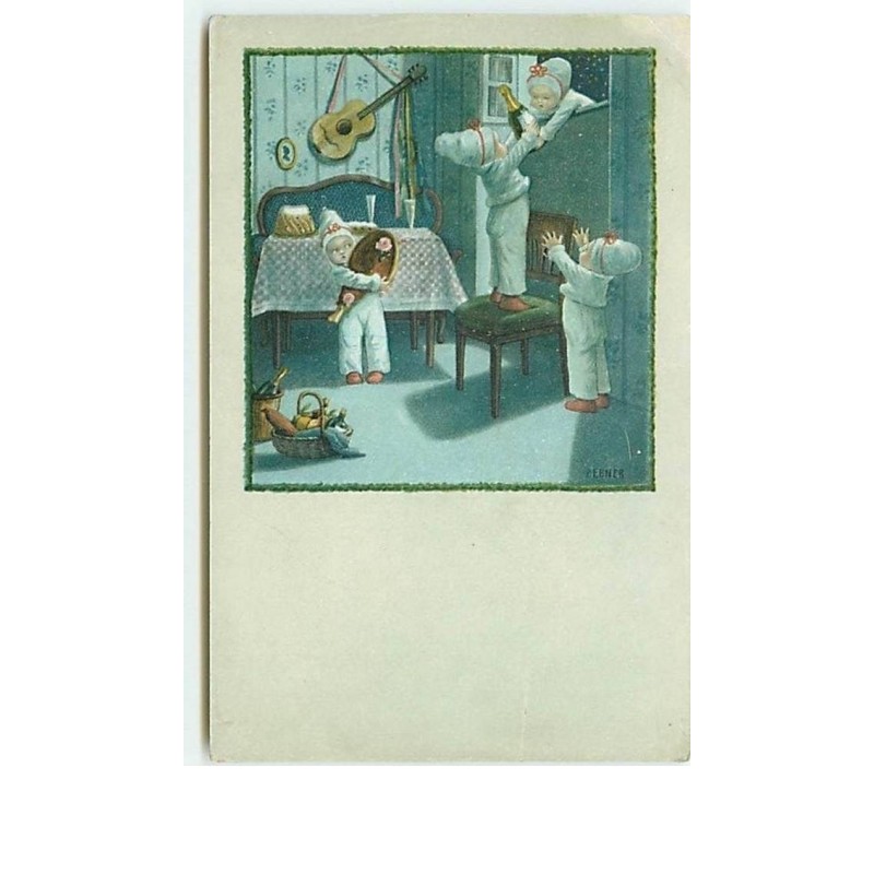 n°11758 - Carte Illustrateur - Pauli Ebner - MM Vienne n°1223 - Enfants passant des vivres par la fenêtre