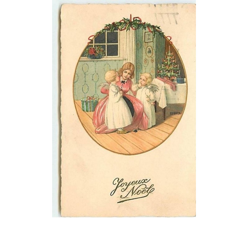 n°11760 - Carte Illustrateur - Pauli Ebner - Joyeux Noël - Femme et Angelots