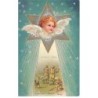 n°24483 - Joyeux Noël - Bergers priant sous le regard d'un ange, dans un nuit étoilée