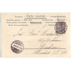 n°24495 - DRGM 135950 - Velours-Karte - Une jeune femme et une fillette se promenant