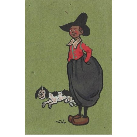 n°24510 - Illustrateur - MM Vienne n°494 - Lewin - Un homme portant des sabots, avec un chien
