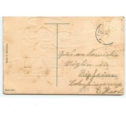 n°11779 - Carte Fantaisie Gaufrée - Glückliches Neujahr - Ange Gardien sonnant les cloches
