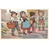 n°24515 - Illustrateur - MM Vienne n°180 - E.D. - Fröhliche Ostern - Enfants se promenant