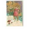 n°11781 - Carte Fantaisie Gaufrée - Prosit Neujahr - Enfants, champignon