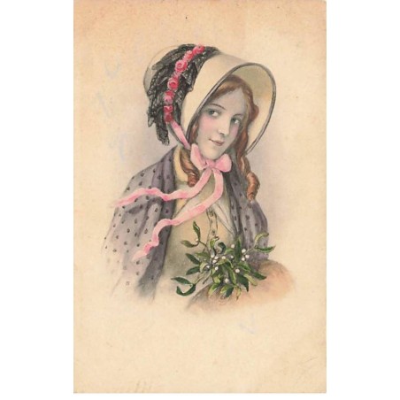 n°24524 - MM Vienne 884 - Jeune femme avec du gui