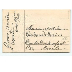 n°11783 - Carte Fantaisie Gaufrée - Bonne Année - Angelot tirant une Cariole