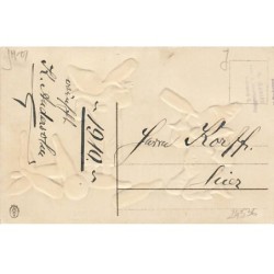n°24536 - Carte Gaufrée - Fröhliche Neujahr - Enfant buvant des bouteilles de champagnes