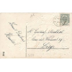 n°24537 - Carte Gaufrée - MSIB 13881 - Gelukkig Nieuwjaar - Anges postant une lettre
