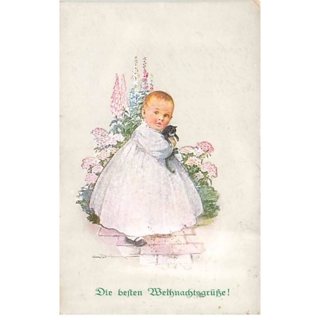 n°24544 - MM Vienne n°996 - Noël - Die beften Weihnachtsgrüss - Un  bébé portant un chat