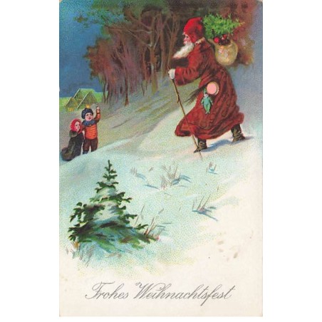 n°24549 - Noël - Fröhes Weihnachtsfest - Enfants saluant le Père Noël