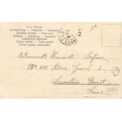 n°24564 - Carte Gaufrée - Souvenir de Pâques - Ange gardien jouant de la lyre entouré d'anges