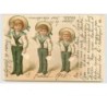 n°2457 - Trois enfant habillés en marins