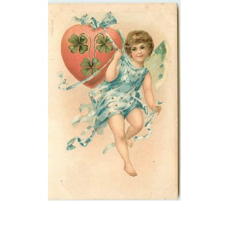 n°11794 - Ange, Sylphide avec un coeur et des trèfles