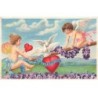 n°24595 - Fantaisie - Anges jouant sur une balancelle