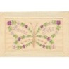 n°24601 - Carte Brodée - Bonne Fête - Papillon