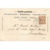 n°24615 - Carte avec des Perles - Nouvel An - 1901 - Jeune femme décorant les chiffres avec des fleurs