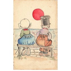 n°24648 - Carte Peinte à la...
