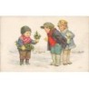 n°24656 - Illustrateur Viktor Unger - Couple d'enfant se promenant et achetant une banche de sapin